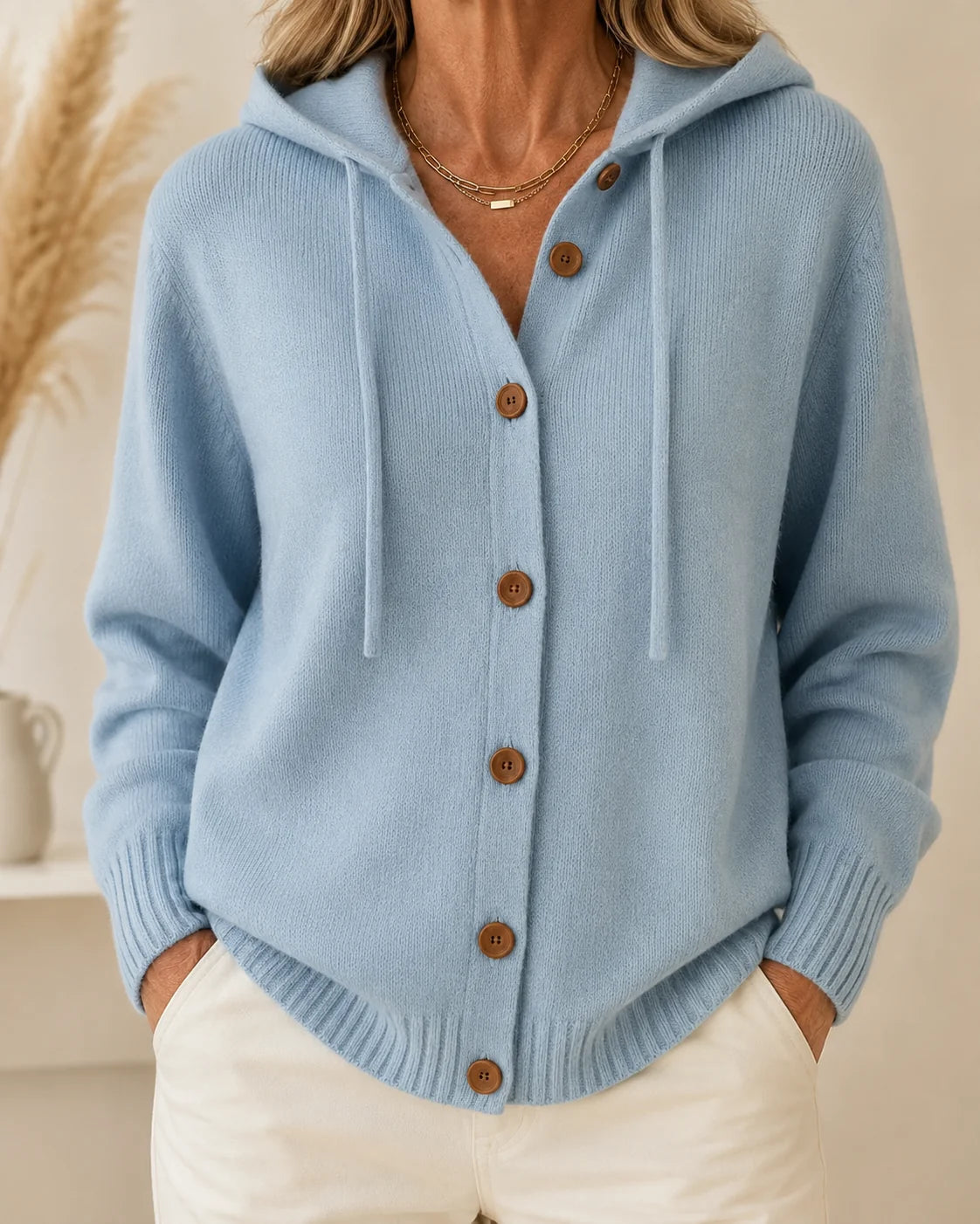 CLEARANCE SALE🔥 Women's Casual Hoodie Cotton Plain Long Sleeve Comfy Cardigan